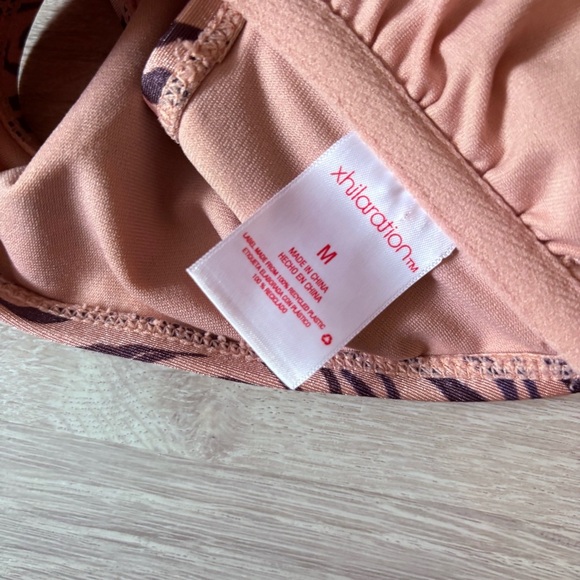 Xhilaration Zebra Swim Suit Top Purple Sz Medium - Picture 3 of 4